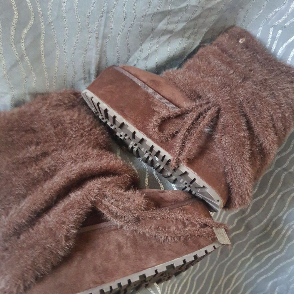 Dolls Kill Club Platform Booties Womens Size 5 Removable Warmers Furry NWOT